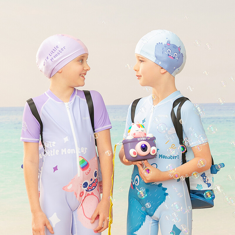 Crtane kape za plivanje Dječaci Djevojčice PU Dječje vodootporne kape za plivanje Dječje kape za bazen Štitnik za uši Šarena dječja kapa za kupanje