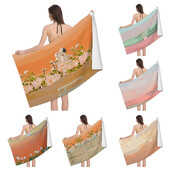 Kućni ručnici za tijelo Ručnici za kupaonicu u stilu anime brzo sušeći ručnik za plažu od mikrofibre za muškarce i žene veliki sportski ručnik