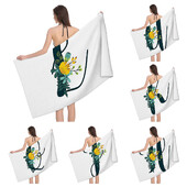 Acasa prosoape de baie pentru corp prosoape de baie litere si flori cu uscare rapida prosop de plaja din microfibra barbati si femei sport mari