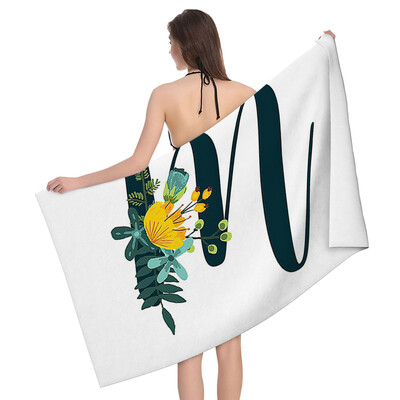 Acasa prosoape de baie pentru corp prosoape de baie litere si flori cu uscare rapida prosop de plaja din microfibra barbati si femei sport mari