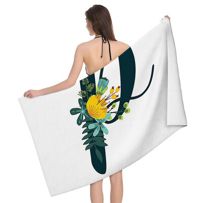 Acasa prosoape de baie pentru corp prosoape de baie litere si flori cu uscare rapida prosop de plaja din microfibra barbati si femei sport mari