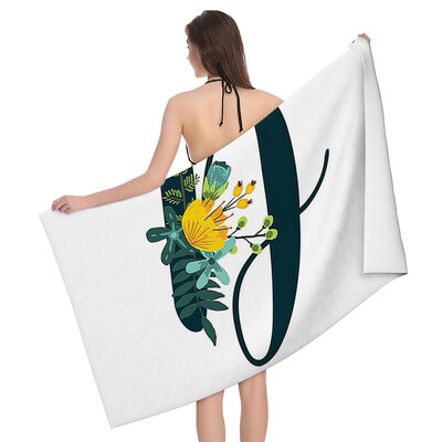 Acasa prosoape de baie pentru corp prosoape de baie litere si flori cu uscare rapida prosop de plaja din microfibra barbati si femei sport mari