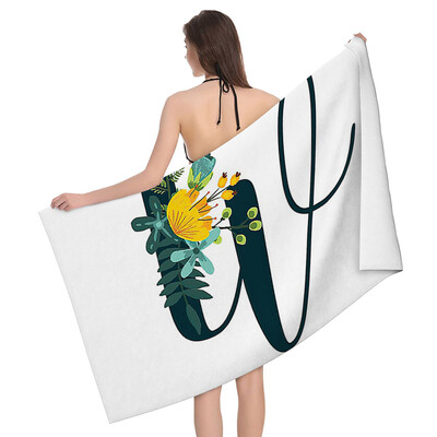 Acasa prosoape de baie pentru corp prosoape de baie litere si flori cu uscare rapida prosop de plaja din microfibra barbati si femei sport mari