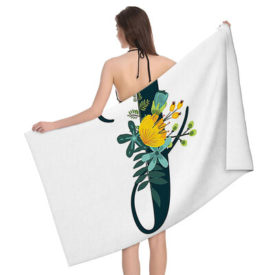 Acasa prosoape de baie pentru corp prosoape de baie litere si flori cu uscare rapida prosop de plaja din microfibra barbati si femei sport mari