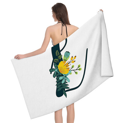 Acasa prosoape de baie pentru corp prosoape de baie litere si flori cu uscare rapida prosop de plaja din microfibra barbati si femei sport mari