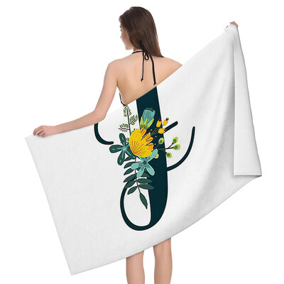 Acasa prosoape de baie pentru corp prosoape de baie litere si flori cu uscare rapida prosop de plaja din microfibra barbati si femei sport mari