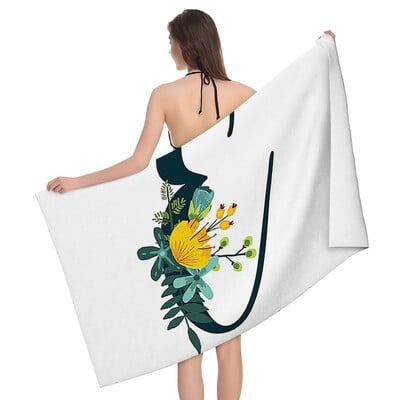 Acasa prosoape de baie pentru corp prosoape de baie litere si flori cu uscare rapida prosop de plaja din microfibra barbati si femei sport mari