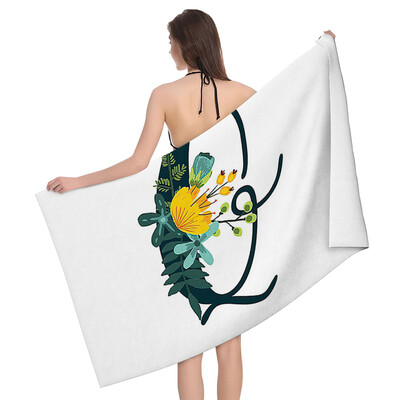 Acasa prosoape de baie pentru corp prosoape de baie litere si flori cu uscare rapida prosop de plaja din microfibra barbati si femei sport mari