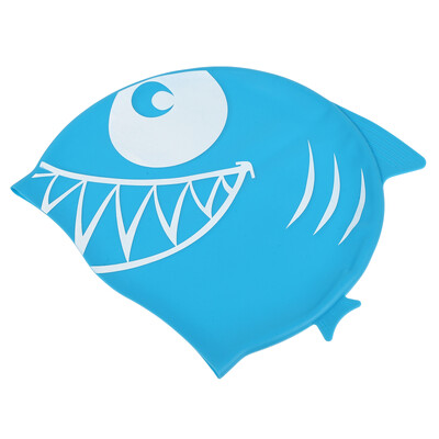 Silikonska kapa za plivanje, dječji šešir u obliku ribe, vodootporna crvena, vodootporna, dječja