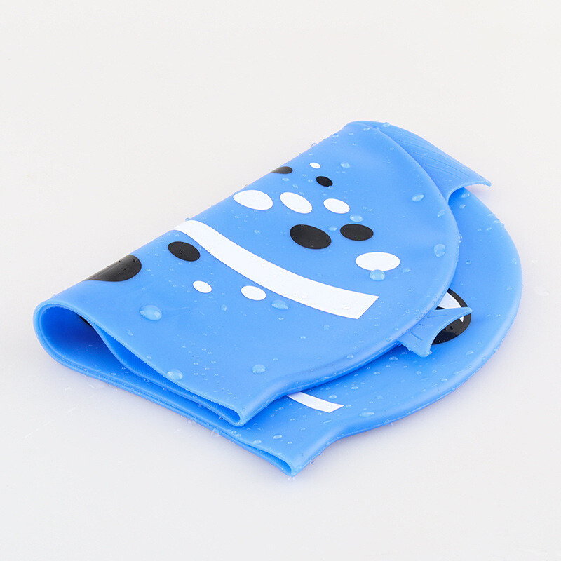 Nová detská kreslená plavecká čiapka, detská nepremokavá elastická silikónová plavecká čiapka, bazén, vodné športy, ochrana uší, klobúk pre chlapcov a dievčatá, plavecká čiapka