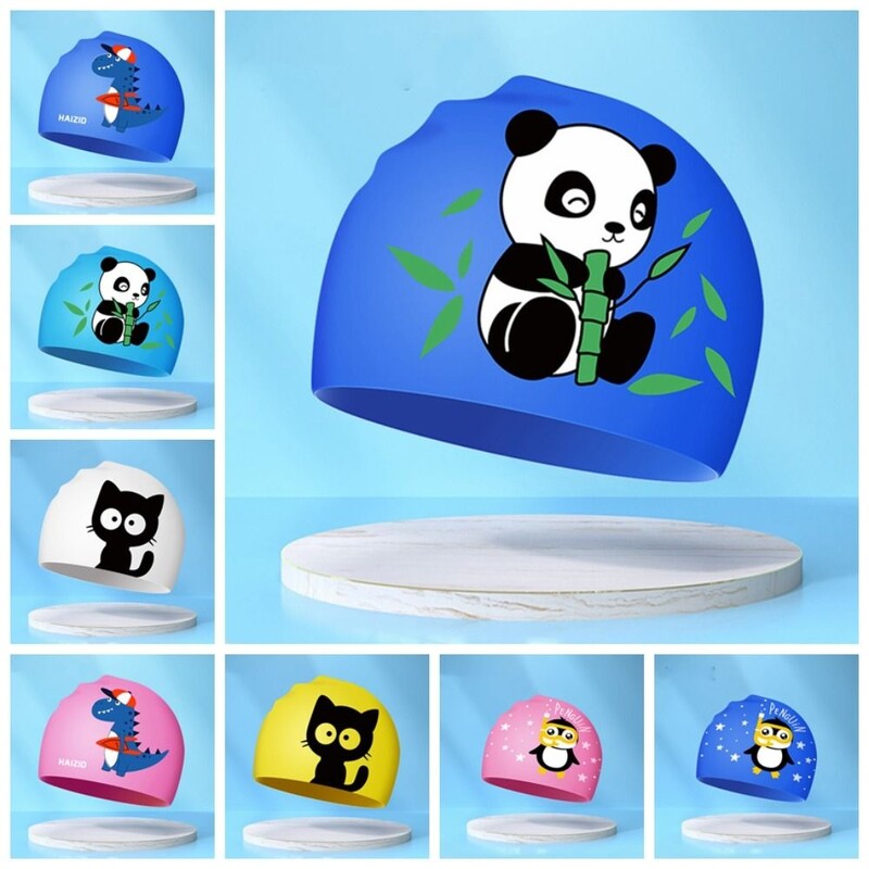 Vodootporna dječja kapa za plivanje Elastična silikonska dječja kapa za plivanje Štiti uši Šeširi za kupanje životinja Kapa za bazen