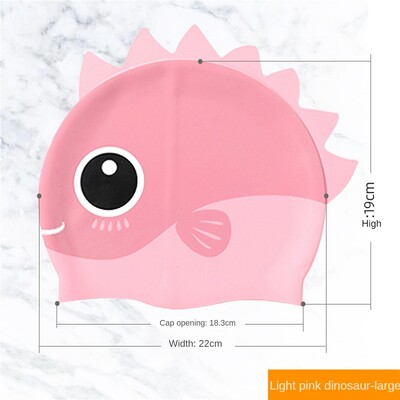 Dječja kapa za plivanje s crtanim filmovima Elastična silikonska visokokvalitetna plivačka kapa za vodene sportove u bazenu Zaštitna kapa za uši Šeširi za kupanje Dječak Djevojčica