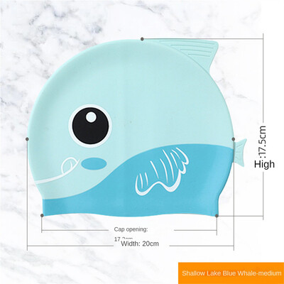 Dječja kapa za plivanje s crtanim filmovima Elastična silikonska visokokvalitetna plivačka kapa za vodene sportove u bazenu Zaštitna kapa za uši Šeširi za kupanje Dječak Djevojčica