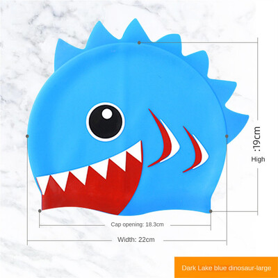 Dječja kapa za plivanje s crtanim filmovima Elastična silikonska visokokvalitetna plivačka kapa za vodene sportove u bazenu Zaštitna kapa za uši Šeširi za kupanje Dječak Djevojčica