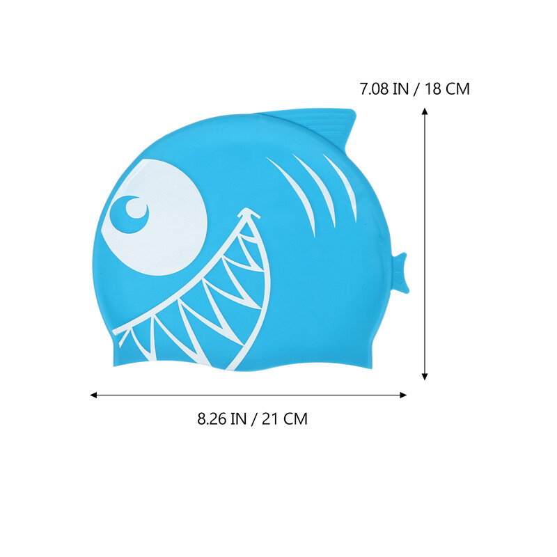 Ekološki šešir za plivanje Kape za plivanje Vodootporne od čistog silikagela Crtani plavi dječji silikonski dječji