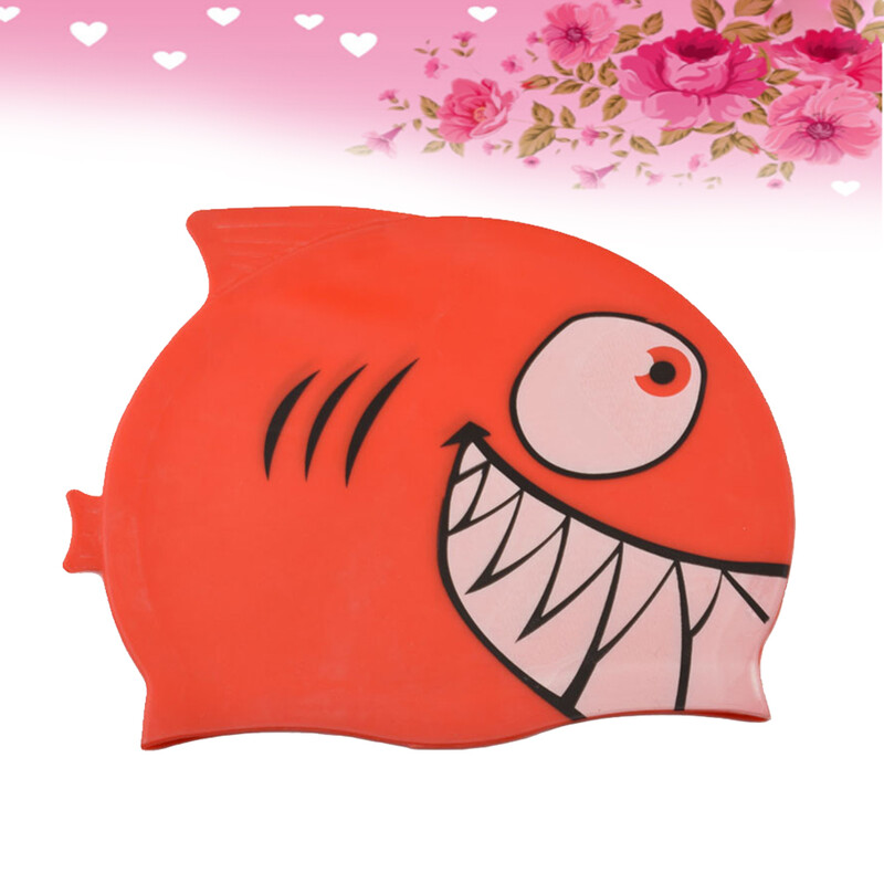 Ekološki šešir za plivanje Kape za plivanje Vodootporne od čistog silikagela Crtani plavi dječji silikonski dječji
