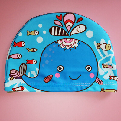 Kapa za plivanje s crtanim filmovima za djecu od elastične tkanine za plivanje u bazenu za vodene sportove za zaštitu ušiju šešir za plivanje šeširi za kupanje kape za dječake i djevojčice