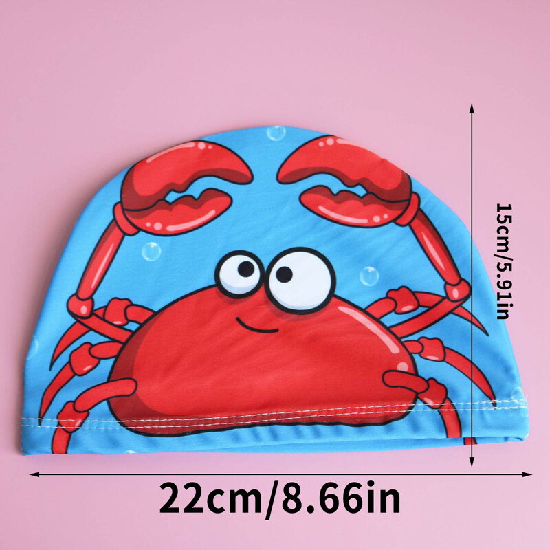 Kapa za plivanje s crtanim filmovima za djecu od elastične tkanine za plivanje u bazenu za vodene sportove za zaštitu ušiju šešir za plivanje šeširi za kupanje kape za dječake i djevojčice