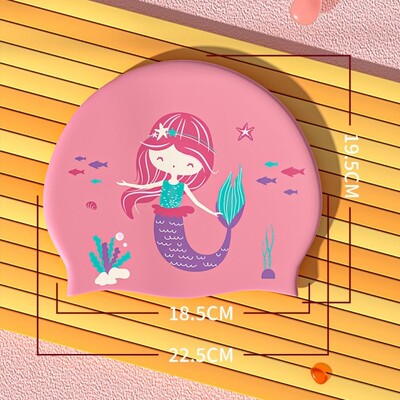 Vodootporna dječja kapa za plivanje, elastična silikonska dječja kapa za plivanje, šeširi za kupanje u obliku životinja, kapa za bazen