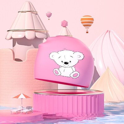 Vodootporna dječja kapa za plivanje, elastična silikonska dječja kapa za plivanje, šeširi za kupanje u obliku životinja, kapa za bazen