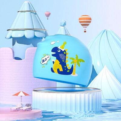 Vodootporna dječja kapa za plivanje, elastična silikonska dječja kapa za plivanje, šeširi za kupanje u obliku životinja, kapa za bazen