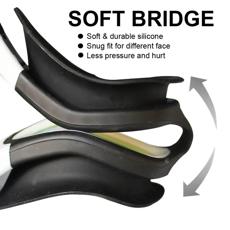 UV zaštitna leća protiv zamagljivanja za odrasle Muškarci Ženske naočale za plivanje Vodootporne podesive silikonske prozirne leće Naočale za plivanje Odrasli