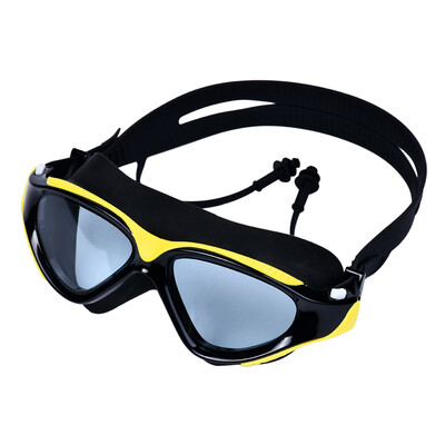 Naočale za plivanje visoke rezolucije jednodijelni čepići za uši naočale vodootporne otporne na maglu muške i ženske naočale za plivanje velikog okvira