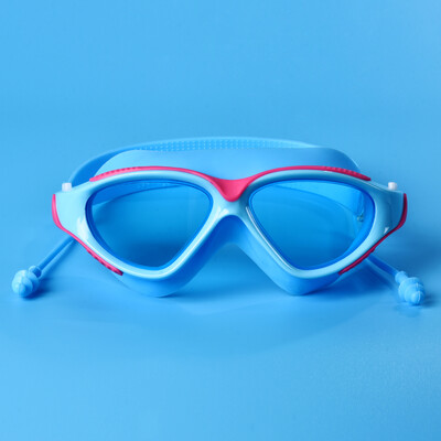 Naočale za plivanje visoke rezolucije jednodijelni čepići za uši naočale vodootporne otporne na maglu muške i ženske naočale za plivanje velikog okvira