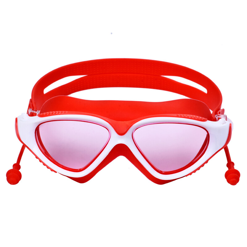 Naočale za plivanje visoke rezolucije jednodijelni čepići za uši naočale vodootporne otporne na maglu muške i ženske naočale za plivanje velikog okvira