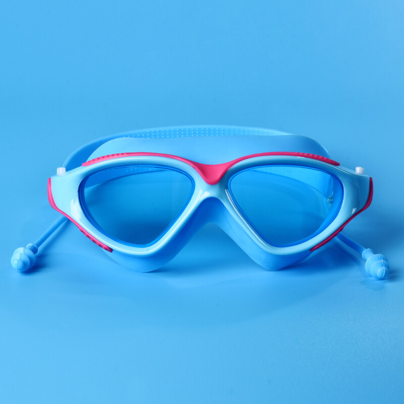 Naočale za plivanje visoke rezolucije jednodijelni čepići za uši naočale vodootporne otporne na maglu muške i ženske naočale za plivanje velikog okvira