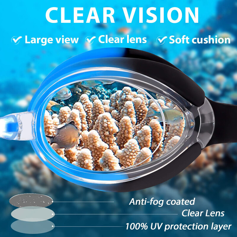 Dječje naočale za plivanje Vodootporne naočale za plivanje Naočale protiv magljenja i curenja Djevojčice Dječaci Mladi Brzo podesivi remen Dob 3-14 godina