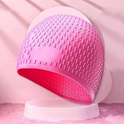 Modna silikonska kapa za plivanje Puni šešir za plivanje za odrasle Visoko elastična vodootporna zaštita za uši Ultratanke kape za sportove na vodi