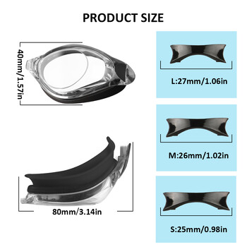 Професионални очила за плуване против замъгляване за възрастни с HD широкоъгълни лещи, удобно прилягане, регулируем мост на носа, стилен дизайн, унисекс