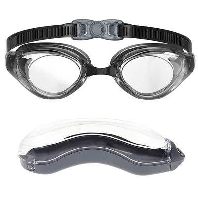 Felnőtt professzionális páramentes úszószemüveg HD széles látószögű lencsével, kényelmes illeszkedéssel, állítható orrhíddal, stílusos uniszex kialakítással