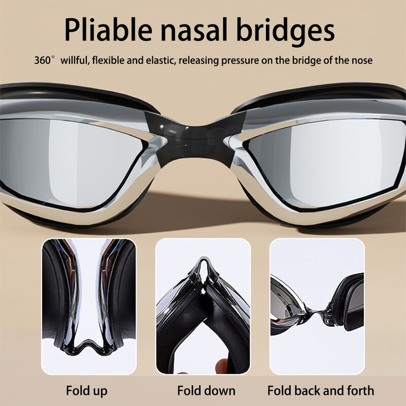 Profesionalne ronilačke naočale Galvanizirane muške i ženske sve-u-jednom naočale s čepićima za uši Vodootporne HD naočale za plivanje protiv magljenja