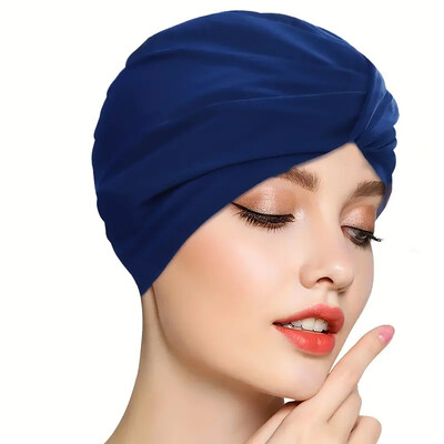 1ks protišmyková plavecká čiapka pre dlhé, kučeravé, husté vlasy a vrkoče - ideálna na pláž a k bazénu s flexibilným strihom