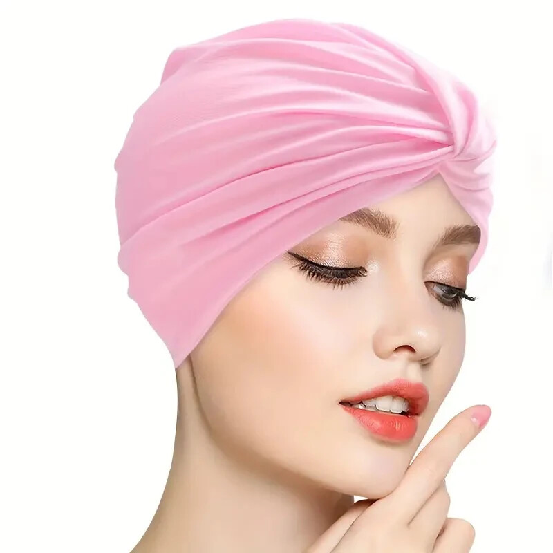 1ks protišmyková plavecká čiapka pre dlhé, kučeravé, husté vlasy a vrkoče - ideálna na pláž a k bazénu s flexibilným strihom