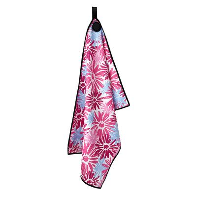 1 kom. Ručnik za golf od mikrovlakana s ispisom na magnetnu kuku, šareni uzorak vafla za trčanje, fitness, putovanja, joga, golf, sportski ručnik