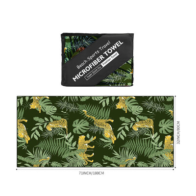 Ručnik za plažu od mikrovlakana od 1 komada, lagani, brzosušeći, upijajući, tanki, kompaktni ručnici za bazen, kampiranje, plaža, veliki