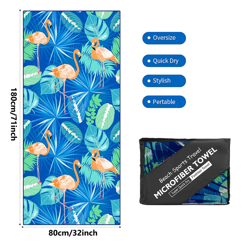 1 ks mikrovláknový plážový uterák, ľahký, tenký, odolný voči piesku, plávanie na vonkajšie cestovanie, plávanie, kúpanie, kempovanie