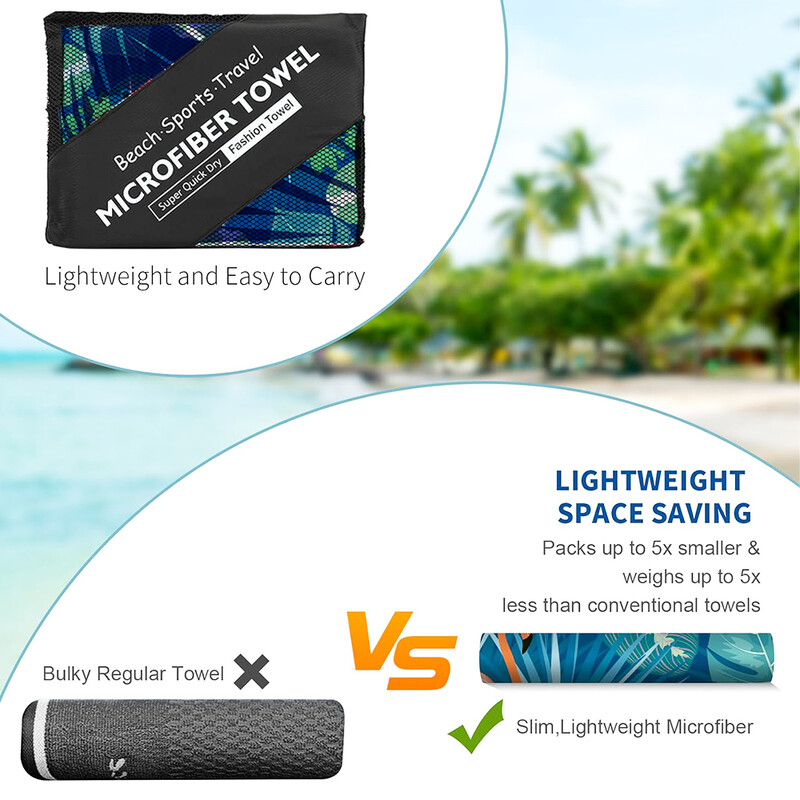 1 ks mikrovláknový plážový uterák, ľahký, tenký, odolný voči piesku, plávanie na vonkajšie cestovanie, plávanie, kúpanie, kempovanie