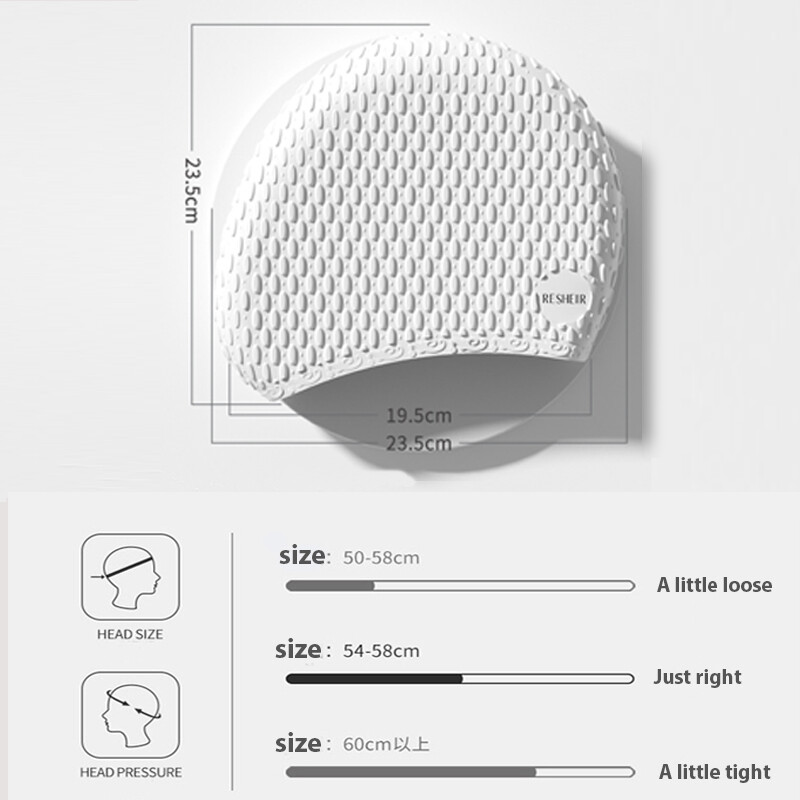 Silikónová plavecká čiapka Módna bazénová čiapka Vodotesná ochrana sluchu Profesionálna vodná športová plavecká čiapka