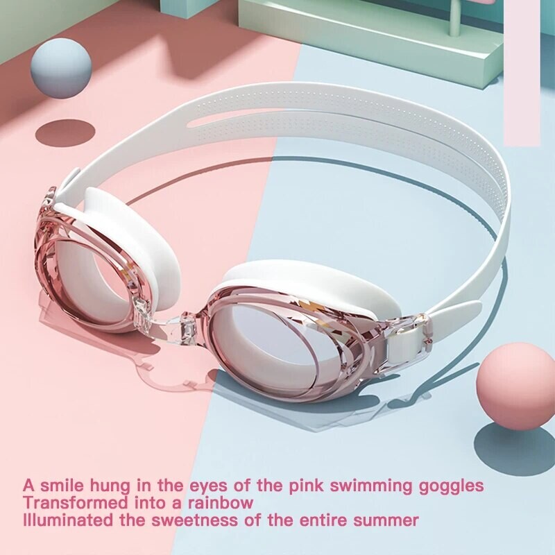 Plaukimo akiniai Neperšlampami ir nerasojantys plokšti veidrodžiai suaugusiems ir berniukams Silikoniniai plaukimo akiniai ir nardymo akinių įranga