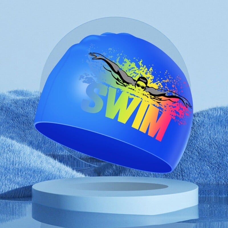 Kapa za plivanje Silikonske kape za plivanje Vodootporna elastična kapa za plivanje Lagane udobne kape za kupanje za dugu kratku kosu