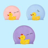 1 ksNová módna detská plavecká čiapka s kreslenými postavičkami, mäkká a pohodlná, vhodná na plávanie, surfovanie, s potlačou kačičiek.