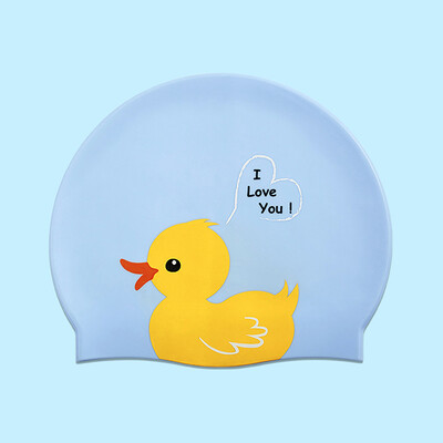 1 ksNová módna detská plavecká čiapka s kreslenými postavičkami, mäkká a pohodlná, vhodná na plávanie, surfovanie, s potlačou kačičiek.