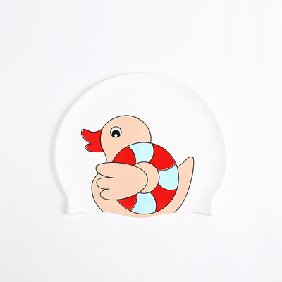 1 ksNová módna detská plavecká čiapka s kreslenými postavičkami, mäkká a pohodlná, vhodná na plávanie, surfovanie, s potlačou kačičiek.