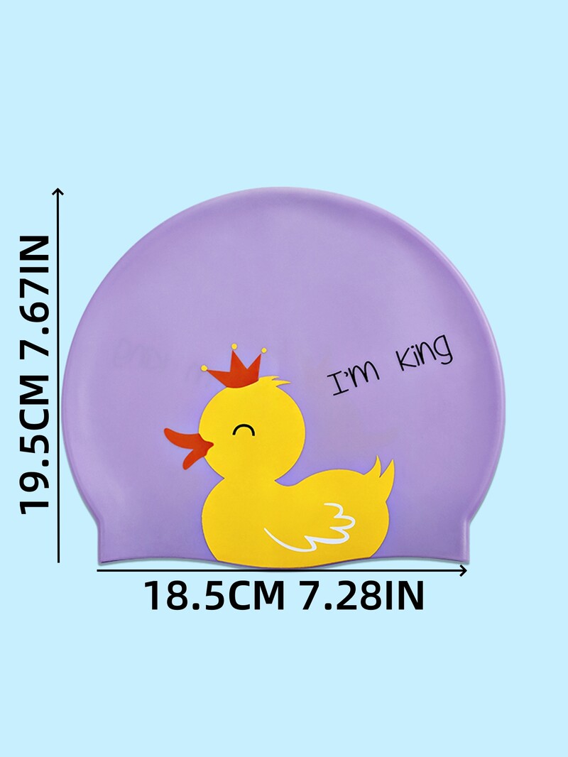 1 ksNová módna detská plavecká čiapka s kreslenými postavičkami, mäkká a pohodlná, vhodná na plávanie, surfovanie, s potlačou kačičiek.