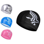 Kapa za plivanje Elastična vodootporna PU tkanina za zaštitu ušiju Duga kosa Sportska kapa za bazen Kapa za plivanje Besplatna veličina za muškarce i žene, odrasle
