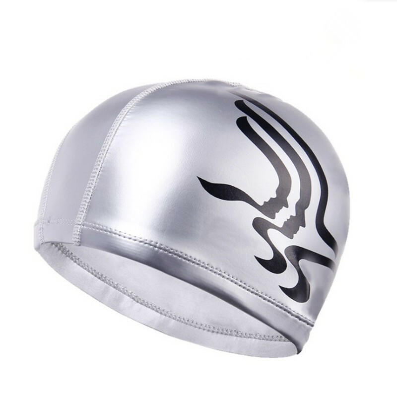 Kapa za plivanje Elastična vodootporna PU tkanina za zaštitu ušiju Duga kosa Sportska kapa za bazen Kapa za plivanje Besplatna veličina za muškarce i žene, odrasle